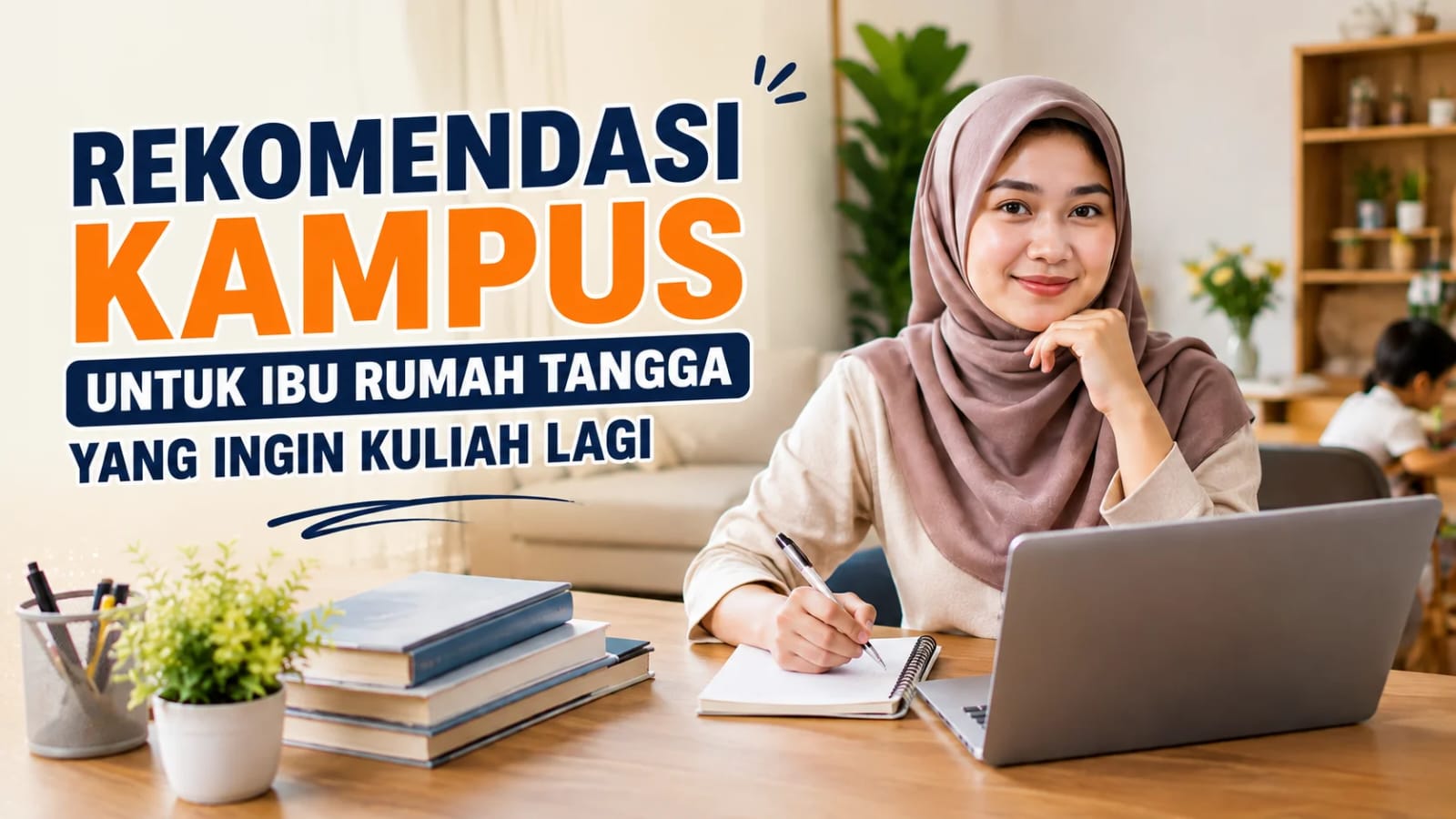 Ibu rumah tangga kuliah online dari rumah