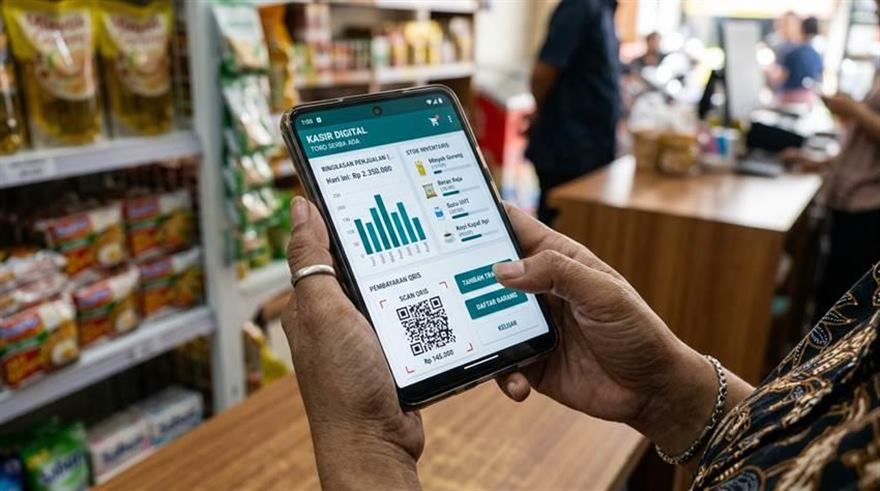 Tampilan antarmuka dashboard digital katalog buku dan sirkulasi peminjaman siswa
