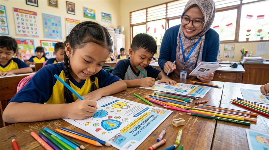 Lembar Kerja Peserta Didik LKPD literasi keamanan digital data pribadi siswa SD